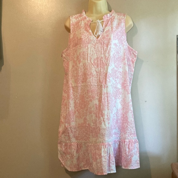 Crown & ivy Peasant Dress size L light weight cool for summer. - Picture 1 of 10